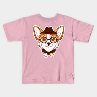 Cute Corgi Puppy Dog Lover Retro Kids T-Shirt